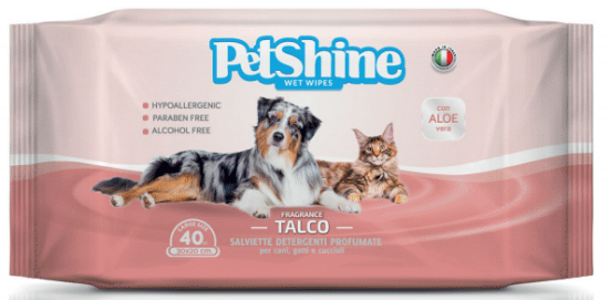 Picture of Sterile wipes for pet care Talco scent with aloe vera