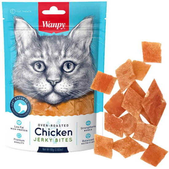 Picture of Wanpy Cat Oven-Roasted Chicken Jerky Bites 80g