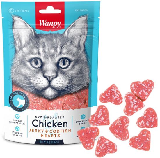 Picture of Wanpy Chicken jerky & Cod Fish Hearts