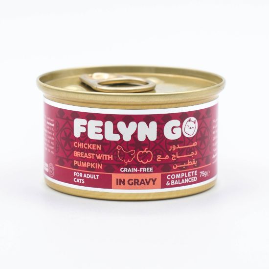 Picture of Felyn Go C&B Cans Chicken Breast with Pumpkin in Gravy 75g
