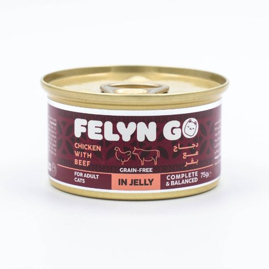 Picture of Felyn Go C&B Cans Chicken with Beef in Jelly 75g