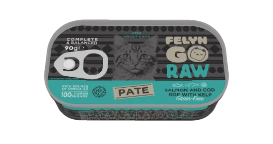 Picture of Felyn Go Raw C&B Salmon & Cod Roe With Kelp Pate For Cats 90g