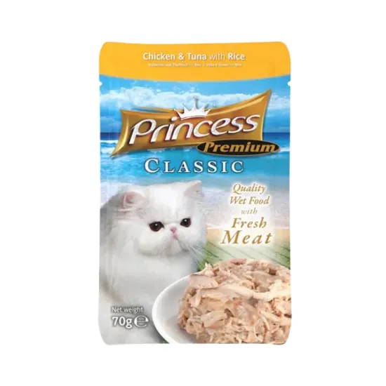 Picture of Princess Premium Classic Pouches Chicken and Tuna with Rice 70g